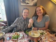 Käsefondue als Hauptgang.