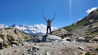Drea vor dem Mt. Blanc