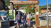 Start in Les Houches: Harald, Lexi, Emma
